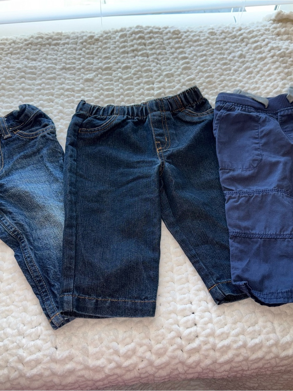Toddler Dark Blue Denim Pull-On Jeans - Unbranded